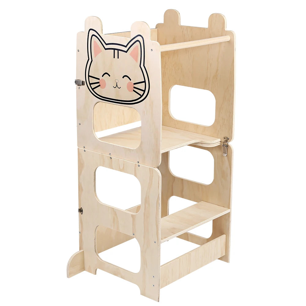 Learning tower with rabbit design front view
