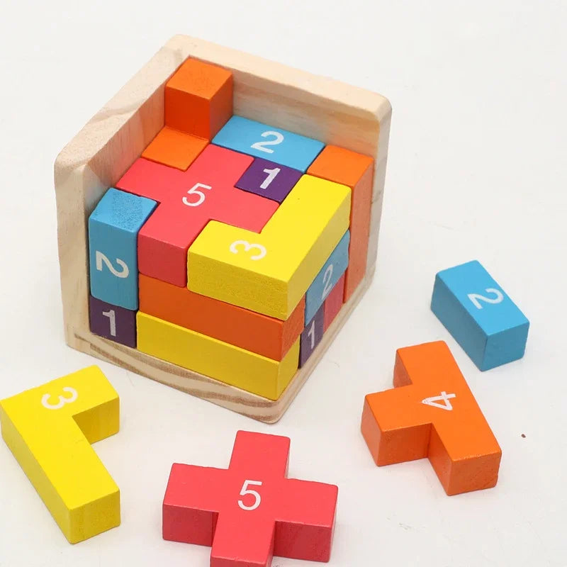 Luban interlocking puzzle close-up showing pieces