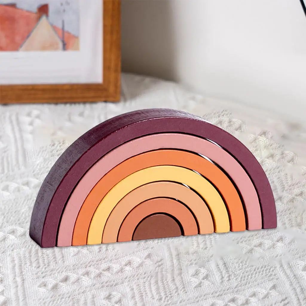 Rainbow stacker in classic rainbow colors