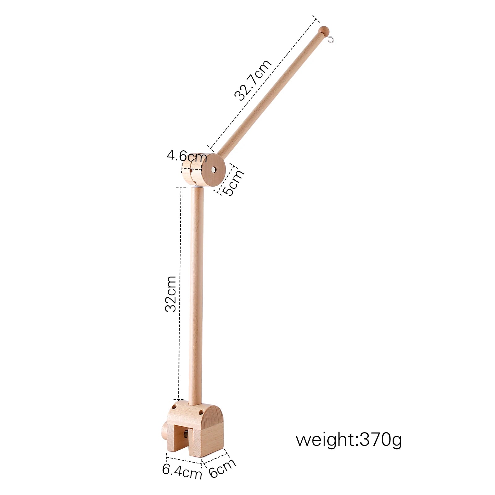 Scandinavian wooden play gym – natural beech wood detail