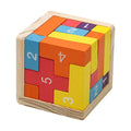 Wooden logic puzzle for children – colorful 3D cube