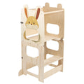 Montessori kitchen helper tower – solid wood close-up